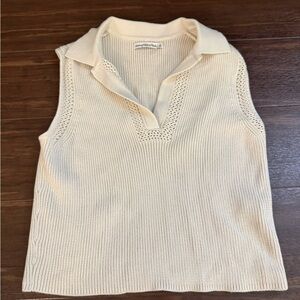 Abercrombie cream knit sweater vest